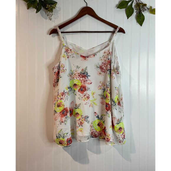 Torrid Plus Size Sophie Floral Chiffon Swing Cami Size 2 - Picture 3 of 10
